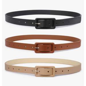 Cinturón de hebilla rectangular de estilo casual para mujer - Product Image 2