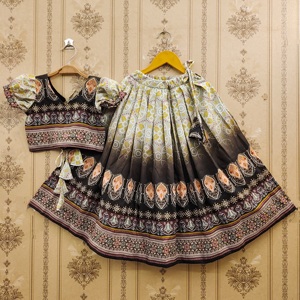 Shoryam Fashion Lehenga Choli pour filles, en polyester, imprimé ethnique, longueur ras du sol, entièrement cousu, tendance premium, best-seller, nouvelle arrivée - Product Image 1