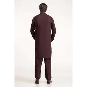 Traje Formal Bordado Color Borgoña de Corte Regular para Hombre - Product Image 3