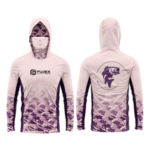 เสื้อฮู้ดแขนยาวมีฮู้ดตาข่ายระบายอากาศ UV ลายพรางสำหรับตกปลา UPF 50 - Product Image 5