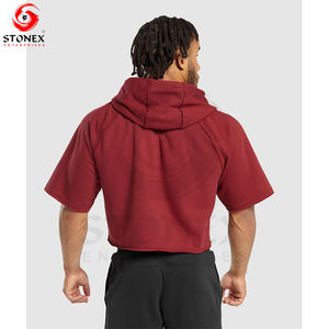 Sudadera con capucha de gran tamaño streetwear de alta calidad fabricantes 500 GSM peso pesado boxy cropped 100% algodón Sudadera con capucha hombres - Product Image 4