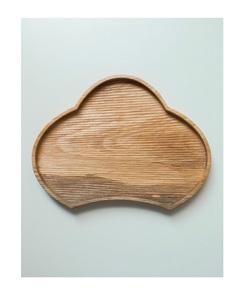 Assiette alimentaire en bois Plateau rond en bois Assiette de présentation en bois personnalisée/nourriture aux fruits servant des plats ronds de la vente en gros 99 données dorées - Product Image 1