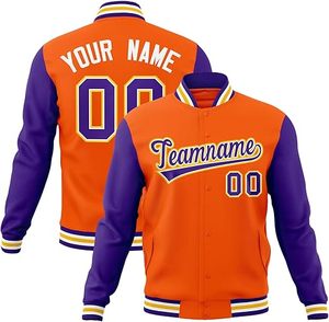 เสื้อโค้ทเบสบอลไซส์ใหญ่พิเศษสำหรับผู้ชาย, แจ็คเก็ตกันลมผ้าแคนวาสให้ความอบอุ่นในฤดูหนาวโลโก้เลตเตอร์แมนระบายอากาศได้ดี - Product Image 4