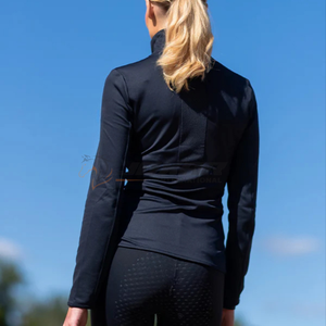 Chaqueta de equitación impermeable de tela elástica para mujer, ropa de abrigo ecuestre transpirable ligera y elegante, ideal para exteriores - Product Image 6