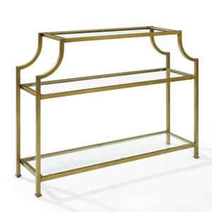 Mesa Consola de Metal Dorado Texturizado con Diseño de Marco Escultural para un Estilo Moderno de Entrada y un Atractivo Decorativo de Lujo - Product Image 2