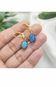 Pendientes Unisex de Plata de Ley Vintage con Baño de Oro Rosa y Turquesa en Forma de Gota de Agua, Certificados por IGI, de Alta Calidad, de HARI OM CREATIONS - Product Image 5