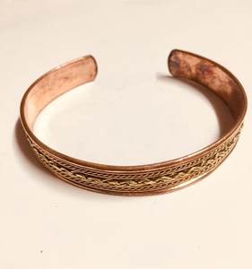 สร้อยข้อมือทองแดงแท้โบราณคุณภาพสูงโซ่แฟนซีขายดีงานหัตถกรรมโลหะแฮนด์เมดสำหรับผู้หญิงขายส่ง - Product Image 5