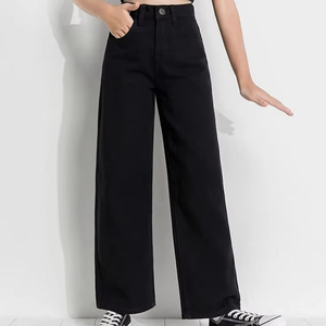 Pantalones Vaqueros Cargo de Mezclilla Elásticos de Cintura Media para Mujer Talla Grande, Transpirables, Modernos, Perfectos para Uso Diario Informal - Product Image 1