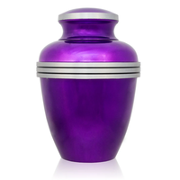 Urne funéraire de haute qualité, tri-bande, classique et moderne, en aluminium, pour adultes, fournitures funéraires, urne funéraire commémorative, urne funéraire pour cendres humaines