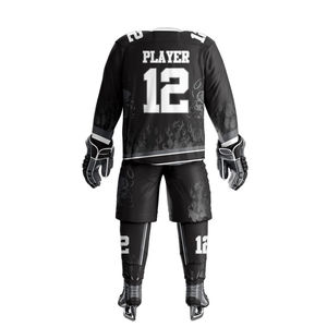 Ensemble d'uniformes de hockey sur glace personnalisés pour hommes de haute qualité, best-seller, avec votre propre logo, conception d'équipe OEM, fabriqué au Pakistan, 100 % polyester, séchage rapide - Product Image 2