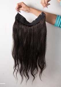 Extensions de cheveux Remy indiennes, cheveux vierges de temple unisexes abordables, ondulation droite soyeuse, donneur jeune - Product Image 2