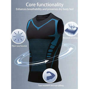 Muscle Fit Débardeurs sans manches pour hommes Gym Workout Training Fitness Bodybuilding Summer Cotton Quick Dry Shirt - Product Image 6