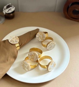 <b>Circle</b> Shape Napkin <b>Ring</b> & Tissue Paper Towel Dispenser Dining Table Decor Accessory for Kitchen Restaurant Hotel or Office - Product Image 1
