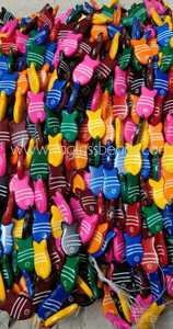 16 cuentas de lámina de plata moteadas de color azul Oliva, cuentas de vidrio de Murano ovaladas metálicas, joyería de moda de la India - Product Image 6