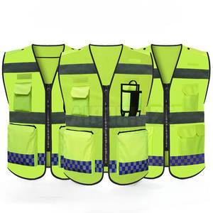 Venta al por mayor de alta visibilidad de seguridad reflectante chaleco de seguridad con bolsillo hecho en el mejor material chalecos de seguridad para los hombres - Product Image 3