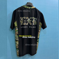 Rash Guard de Compresión Nivel Negro Camuflado Camiseta de Gimnasio Clasificada Rash Guard para Jiu Jitsu BJJ