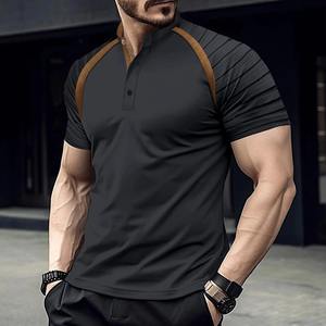 Venta al por mayor de camisa POLO de manga corta de gran tamaño de otoño deportes de lona de secado rápido con rayas de brazo 100% algodón nuevo estilo de Venta caliente - Product Image 4