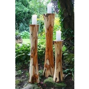 Support de bougie en bois massif fait main, écologique, pour une décoration intérieure durable, design minimaliste, utilisation longue durée pour Noël - Product Image 4