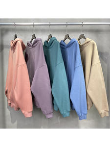 Sweat-shirt à capuche unisexe en coton 100% avec impression personnalisée, doublure solide, style streetwear, coupe ample, impression puff, pour l'hiver - Product Image 3