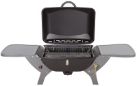 Barbecue portable moderne haut de gamme à gaz GPL pour extérieur, chariot en acier, fonction four à pizza, sécurité anti-déchets d'oxygène