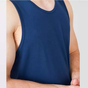 Camiseta sin Mangas para Hombre, 100% Algodón, Secado Rápido, para Gimnasio, Deporte, Informal, Tejida, Diseño Deportivo, OEM, Venta al por Mayor - Product Image 2