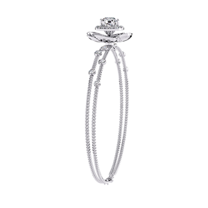 Bracelet jonc en moissanite Radiant Bloom LGD Trove 0,95 CT plaqué or 14K/18K, matériau PT950, certifié IGI, pour fiançailles et mariage - Product Image 2