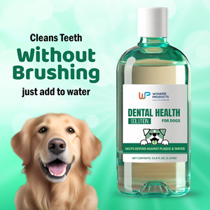 Vente chaude OEM/ODM 1Ltr étiquette pour animaux de compagnie marque privée prix de gros produit d'haleine pour chien frais qui défend contre la plaque et le tartre - Product Image 2