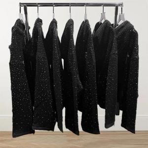 Stylish Manufacture Wholesale Custom Men's Rhinestone <b>Hoodies</b> Full Zip up Oversized <b>Hoodies</b> With Logo Design Rhinestone <b>Hoodies</b> - Product Image 4