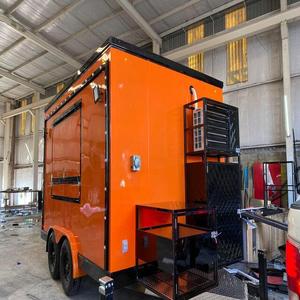 Camión expendedor de alimentos remolcable totalmente equipado, carrito móvil de aluminio para aperitivos y helados, remolque de comida portátil, perrito caliente, comida rápida larga - Product Image 3