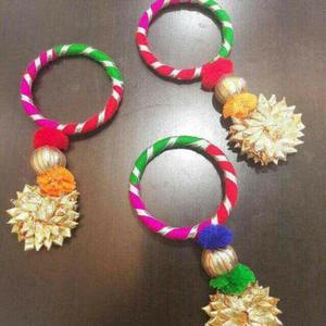 ชุดสายไหมอินเดียสำหรับผู้หญิงและเด็กผู้หญิงชุดสายรัดข้อมือสำหรับงานแต่งงานงานปาร์ตี้ - Product Image 4