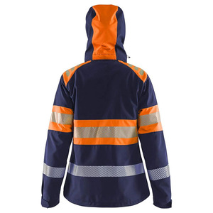 Customized Logo Winter Safety Jacket with <b>Stand</b> Collar Zipper Closure Waterproof & Breathable Plus Size Options - Product Image 4