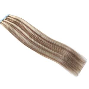 Remy Hair <b>Tape</b>-In Extensions 8" 30" 12A Grade #6/60 <b>Brown</b> Platinum Blonde Mix - Product Image 3