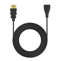 SIPU Mini pour câble coaxial plaqué or 24K mâle-femelle 1.5m gaine PVC 4K 1080p HD pour haut-parleurs et caméras