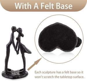 Sculptures en aluminium pour couples, art décoratif moderne abstrait, cadeaux de la Saint-Valentin, artisanat en métal, art de table, provenance d'Inde - Product Image 5