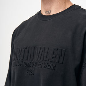 Camiseta deportiva larga de gran tamaño de calidad de primera clase para hombre con logotipo personalizado impreso 100% algodón de talla grande con técnica - Product Image 6