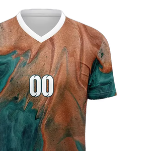 Nueva Camiseta de Fútbol Personalizada de Alta Calidad, Nuevo Diseño Personalizado OEM, Camiseta de Fútbol Totalmente Sublimada - Product Image 4