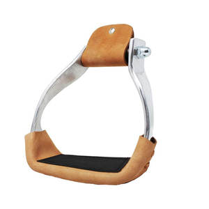 Étriers de cheval western personnalisables de qualité supérieure - Acier inoxydable de haute qualité avec revêtement en cuir pour une équitation confortable - Product Image 4