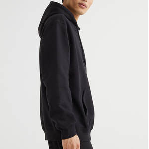 เสื้อสเวตเตอร์มีฮู้ดสำหรับผู้ชาย, เสื้อมีฮู้ดผ้าฟลีซสีพื้น380กรัมทรงหลวมมีสินค้าในสต็อก - Product Image 4