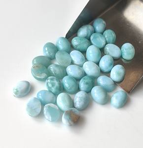 พลอยลาริมาร์ธรรมชาติทรงรีแบบหลังแบน ขนาด 3x5มม.-15x20มม. พร้อมสีเปลี่ยนแปลง เหมาะสำหรับทำเครื่องประดับ ราคาขายส่ง - Product Image 4