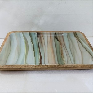 ถาดไม้สำหรับเสิร์ฟพร้อมเสิร์ฟขนาด35X21ซม. ถาดไม้ทำมือสำหรับร้านอาหารดีไซน์ Meena - Product Image 5