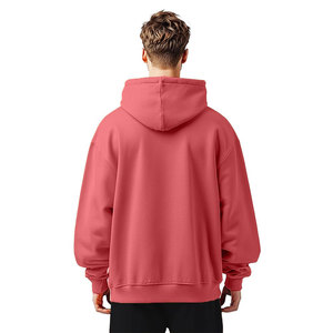 Sudadera con capucha de mezcla de algodón de gran tamaño para hombre al por mayor con capucha de cordón estilo callejero Sudadera con capucha de gran tamaño para hombre con estilo - Product Image 2