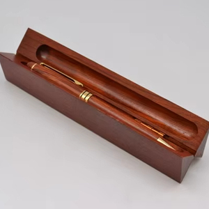 Ensemble de stylos de luxe de haute qualité en bambou fait à la main personnaliser stylo en bois avec logo gravé avec boîte en bois - Product Image 1
