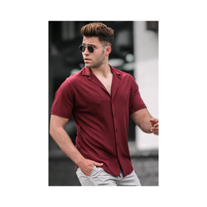 เสื้อเชิ้ตผู้ชายสไตล์ใหม่ แขนสั้น สีพื้น จากซัพพลายเออร์ตุรกี - Product Image 5