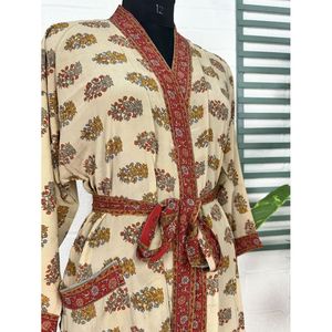 Kimono Vintage de Crepé de Seda, Ligero y Lujoso, Bata Suave y Cómoda, Regalo Perfecto para Mujer, para Usar por la Noche, Tejido para Primavera - Product Image 4