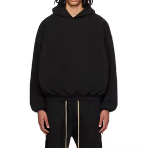 เสื้อฮู้ดดี้ผ้าฝ้ายแท้ 100% สำหรับฤดูหนาว น้ำหนัก 500gsm ทรงหลวมแบบดรอปโชว์เดอร์ สำหรับผู้ชาย รุ่นพรีเมียม ทรงครอป บ็อกซี่ - Product Image 1