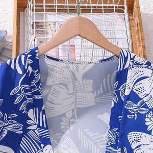 6-12Y été vêtements pour enfants nouvelle impression chemise à manches courtes gilet Shorts filles costumes - Product Image 4