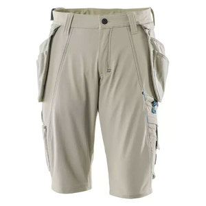 Shorts cargo décontractés en coton de haute qualité pour hommes, motif uni, haute visibilité, multi-poches, pour le travail et les activités de plein air - Product Image 3