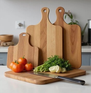 Tabla de Cortar de Madera Maciza Natural Premium con Mango, Bandeja para Servir en la Cocina, Tabla para Queso, Pan, Pizza, Frutas y Charcutería - Product Image 6