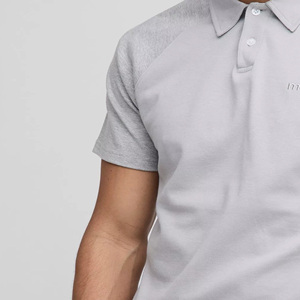 Camiseta Polo para Hombre, Nueva, de Moda, Fabricada en Fábrica, de Alta Calidad, Transpirable, Color Gris Jaspeado, Algodón PK, Ropa Casual - Product Image 2