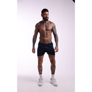 Mens 100% Cotton Boxer Briefs Navy Blue Breathable Stretch Comfortable Mens Cotton <b>Underwear</b> Athletic Fit Sizes 48-66 - Product Image 2
